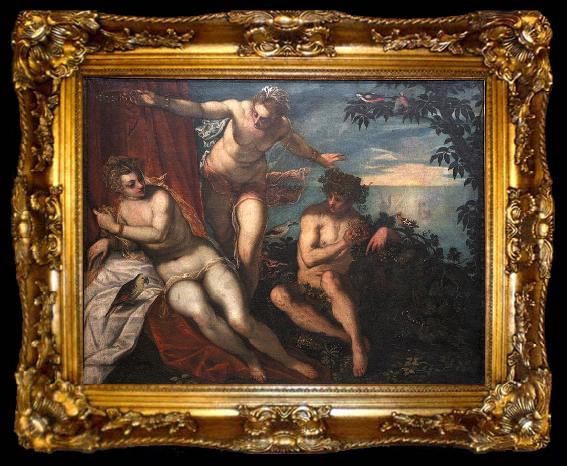 framed  Domenico Tintoretto Bacchus, Ariadne and Venus, ta009-2
